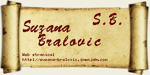 Suzana Bralović vizit kartica